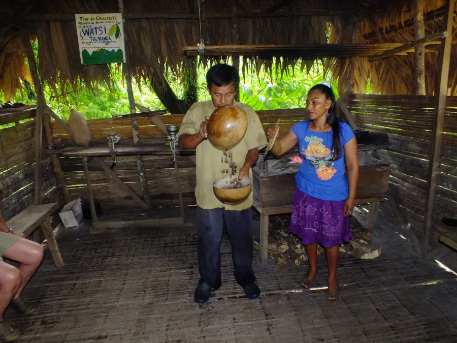 "Members of the Bribri community in the Kekoldi Indigenous Reserve, Costa Rica"